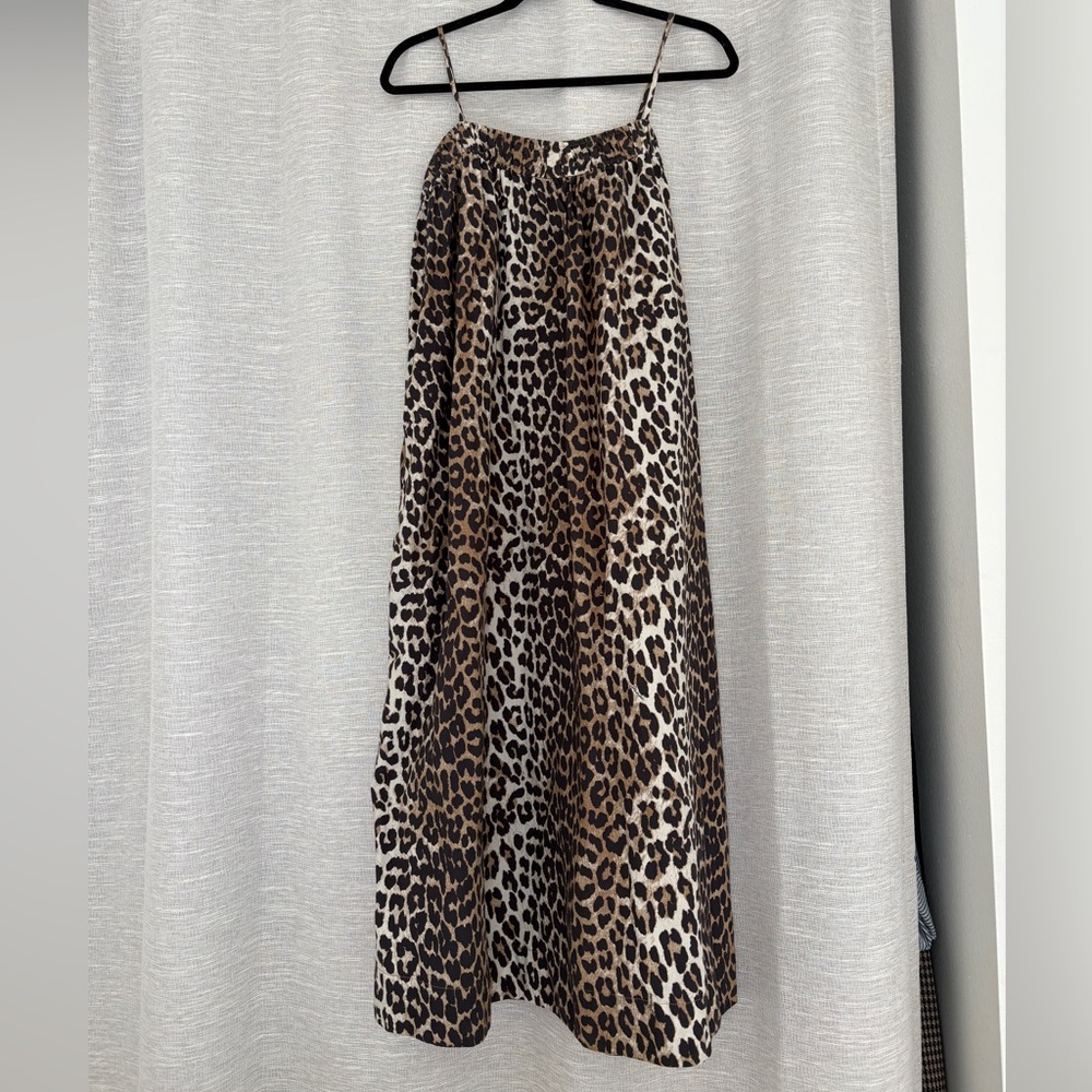 GANNI Leopard Print Print Dress - Size 4
